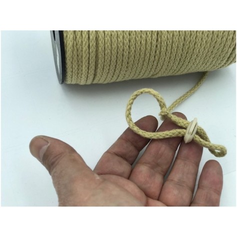 Cordon Coton Tréssé Beige Au Mètre