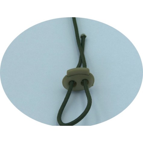 Bloc-Cordon kaki  2 Trous, Arrêts Stop Pour Cordon