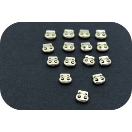 Bloc-Cordon Doré  Mat En 2 Trous, Arrêts Stop Pour Cordon