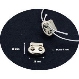 Bloc-Cordon Doré  Mat En 2 Trous, Arrêts Stop Pour Cordon