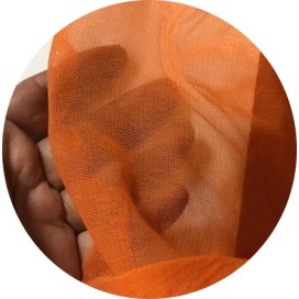 Tissu Résille Lycra Au Mètre en Couleur Orange Pour Justaucorps.