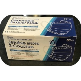 50 Masques de Protection jetables.