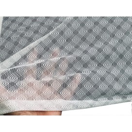 Tulle Résille Tissé Lycra Elastique Blanc Au Mètre  Pour Lingerie, Justaucorps.