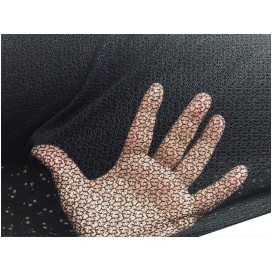 Tulle Résille Tissé Imprimé Lycra Elastique Noir Au Mètre  Pour Lingerie, Justaucorps.