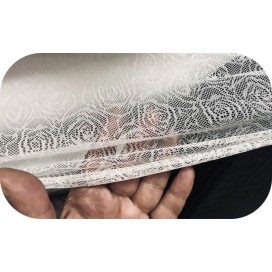 Tulle Résille Tissé Imprimé Lycra Elastique Noir Au Mètre  Pour Lingerie, Justaucorps.