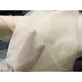 Tissu Organza De Soie Nude Chair Au Mètre Couture.