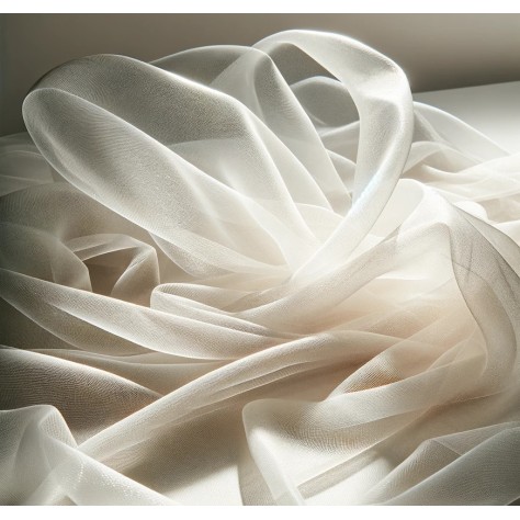 Tissu Organza De Soie Nude Chair Au Mètre Couture.