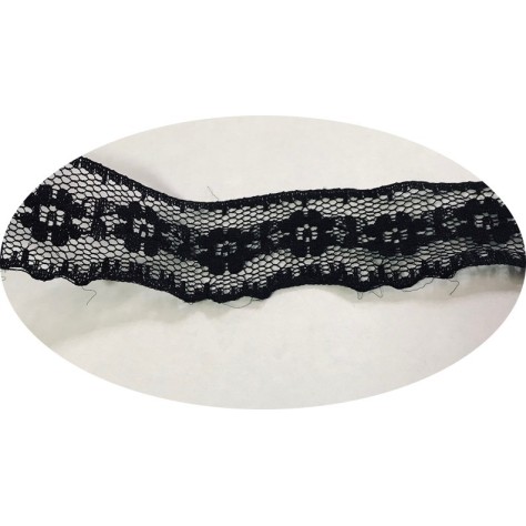 Dentelle Rachel noir au mètre Pas cher