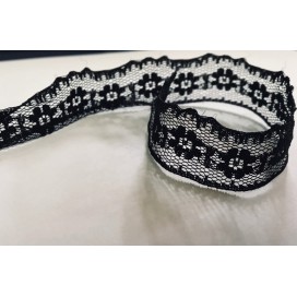 Dentelle Rachel noir au mètre Pas cher