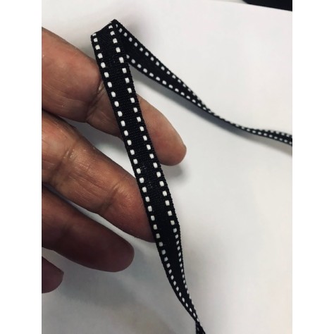 Ruban Gros Grain En 10 mm Noir A point Cellier  A Coudre Pour Loisirs Créatifs Et Décorations.