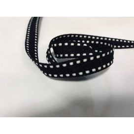 Ruban Sergé En 10 mm Noir A point Cellier  A Coudre Pour Loisirs Créatifs Et Décorations.