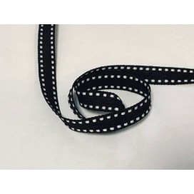 Ruban Sergé En 10 mm Noir A point Cellier  A Coudre Pour Loisirs Créatifs Et Décorations.