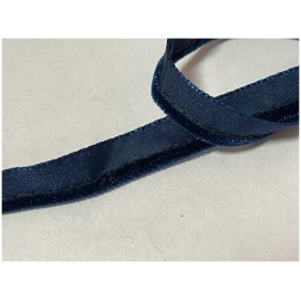 Ruban  Passepoil Velours Bleu  Au Mètre A Coudre.