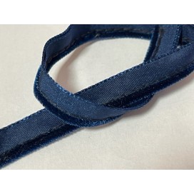 Ruban  Passepoil Velours Bleu  Au Mètre A Coudre.