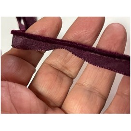 Ruban  Passepoil Velours Lie de vin  Au Mètre A Coudre.
