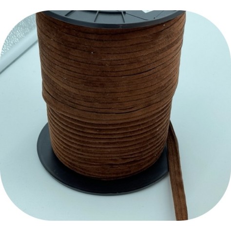 Passepoil Velours couleur marron choco Au Mètre A Coudre.