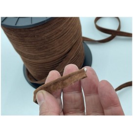 Passepoil Velours couleur marron choco Au Mètre A Coudre.