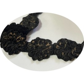 Galon fleur au mètre avec reflets argenté - Galon Syage