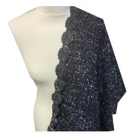 Galon fleur au mètre avec reflets argenté - Galon Syage