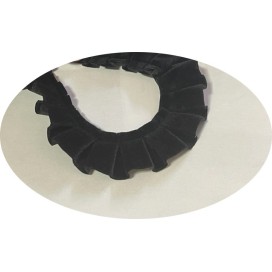 Ruban de Velours Plissé Noir  En 3,5 Cm De Largeur A Coudre, Pour Chemisers, Jupes, Et Customisations.