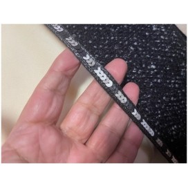 Ruban Sequins Noir Au mètre Pour Décorations et Customisations.