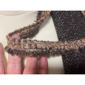 Galon Laine et mohair Marron choco Au Mètre Couture