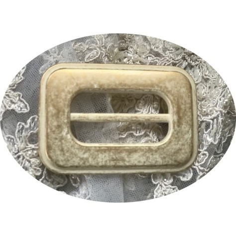 Boucle Ceinture Carré Mordoré Marbré En 5,6 Cm A Coudre.