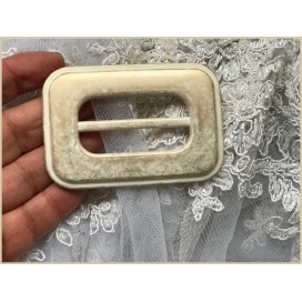 Boucle Ceinture Carré Mordoré Marbré En 5,6 Cm A Coudre.