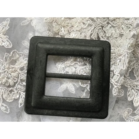 Boucle Ceinture Carré Gris anthracite  En 7,5 Cm A Coudre.