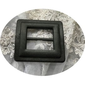 Boucle Ceinture Carré Gris anthracite  En 7,5 Cm A Coudre.