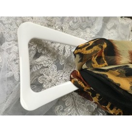 Boucle Ceinture  Fantaisie Blanche En 10 Cm A Coudre.