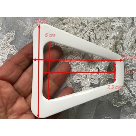 Boucle Ceinture  Fantaisie Blanche En 10 Cm A Coudre.