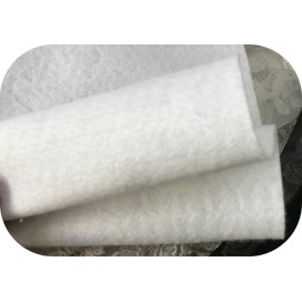 Tissu Feutrine Blanche Compacte Couture En 1 mètre 80 de Large