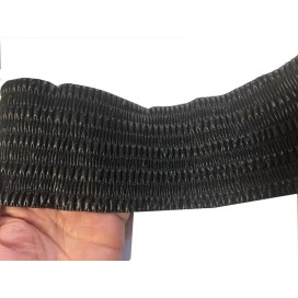 Ruban Simili Cuir noir Drapé Au Mètre En  9 Cm Mat  A Coudre Pour Vetements  Décorations