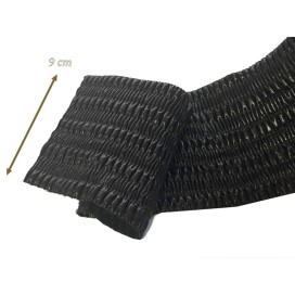 Ruban Simili Cuir noir Drapé Au Mètre En  9 Cm Mat  A Coudre Pour Vetements  Décorations