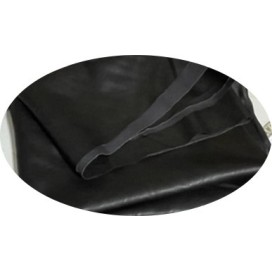 Tissu Simili Façon Cuir Epais Noir Au Mètre, Cuir Aspect Mat