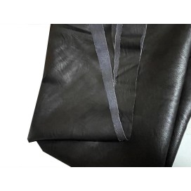 Tissu Simili Façon Cuir Epais Noir Au Mètre, Cuir Aspect Mat