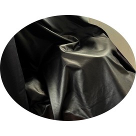 Tissu Simili Cuir Souple Noir Au Mètre, Cuir Aspect Mat