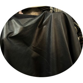 Tissu Simili Cuir Souple Noir Au Mètre, Cuir Aspect Mat