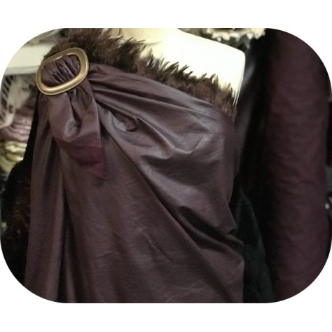 Tissu Simili Cuir Souple Lie De vin Au Mètre, Cuir Aspect Mat