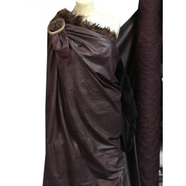 Tissu Simili Cuir Souple Lie De vin Au Mètre, Cuir Aspect Mat