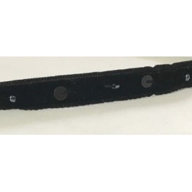 Ruban velour Couture Noir Perlé au mètre