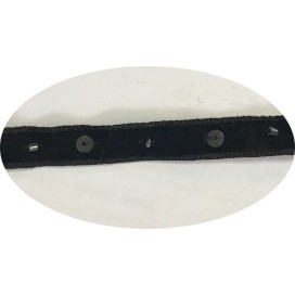 Ruban velour Couture Noir Perlé au mètre