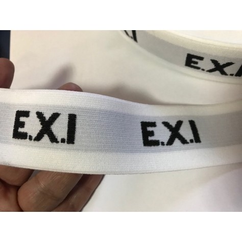 Elastique Plat  fantaisie Blanc En 4 Cm Au Mètre A Coudre  Pour Ceintures Loisirs Créatifs La Customisations.