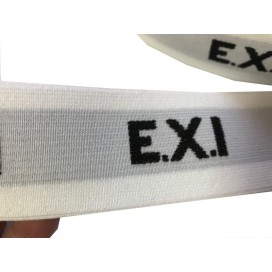 Elastique Plat  fantaisie Blanc En 4 Cm Au Mètre A Coudre  Pour Ceintures Loisirs Créatifs La Customisations.