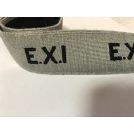 Elastique Plat  fantaisie Gris En 4 Cm Au Mètre A Coudre  Pour Ceintures Loisirs Créatifs La Customisations.