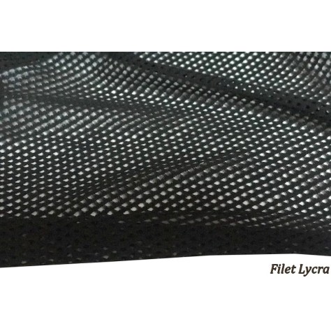 Tissu Filet Lycra au Mètre Noir à Coudre légèrement velouré.