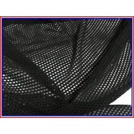 Tissu Filet Lycra au Mètre Noir à Coudre légèrement velouré.