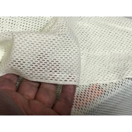 Tissu Filet Lycra au Mètre Ivoire Couture