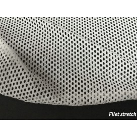 Tissu Filet Blanc Lycra au Mètre Couture